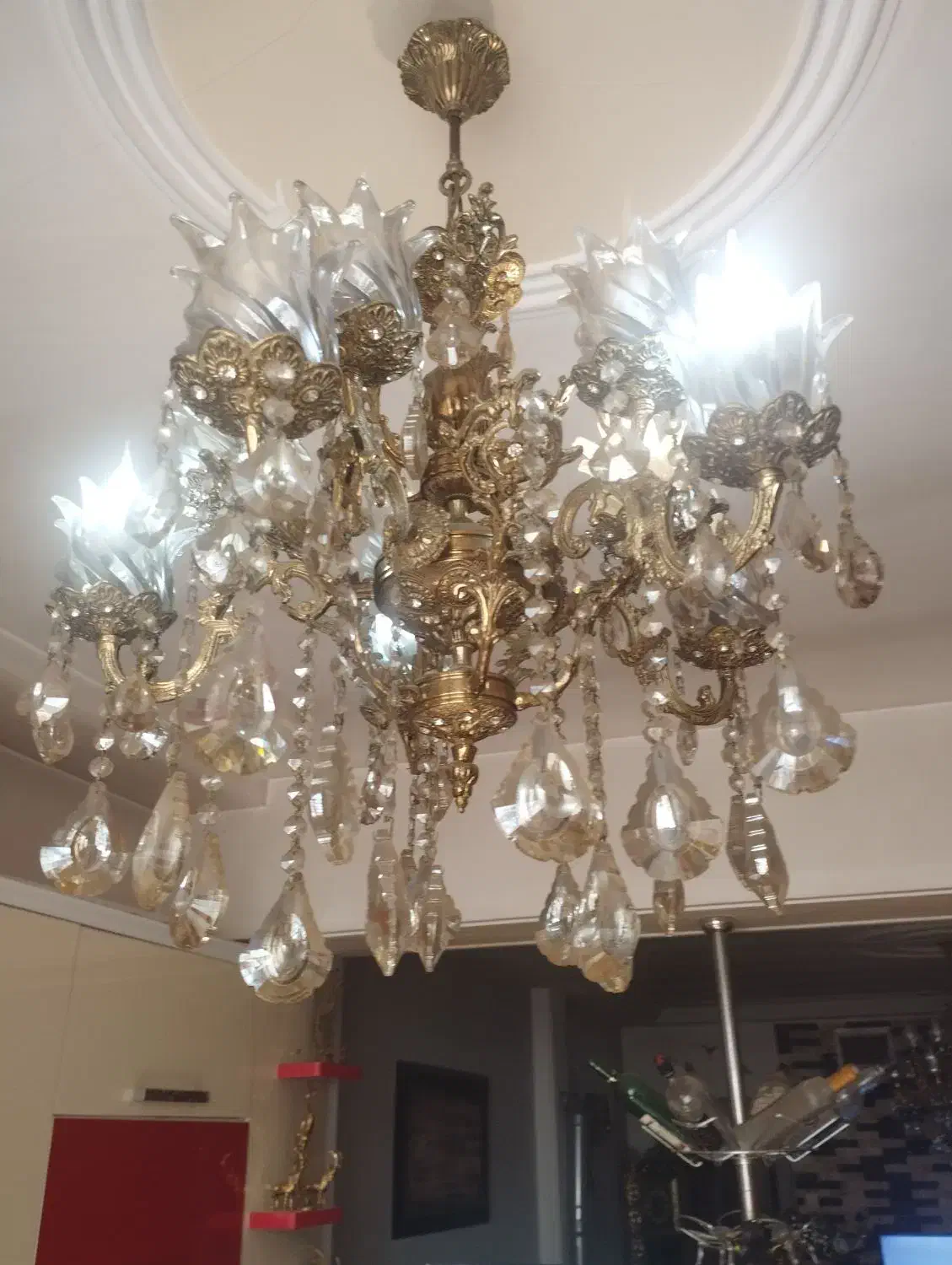 لوستر|لوستر و چراغ آویز|پاکدشت, پاکدشت (مامازند)|دیوار