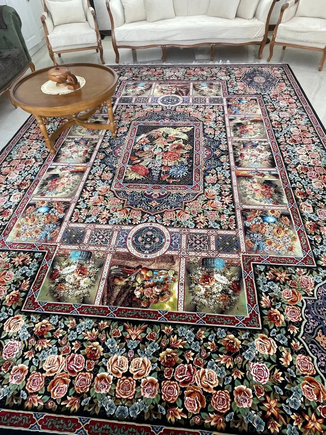 فرش ۱۰۰۰ شانه کاشان|فرش|صومعه‌سرا, |دیوار