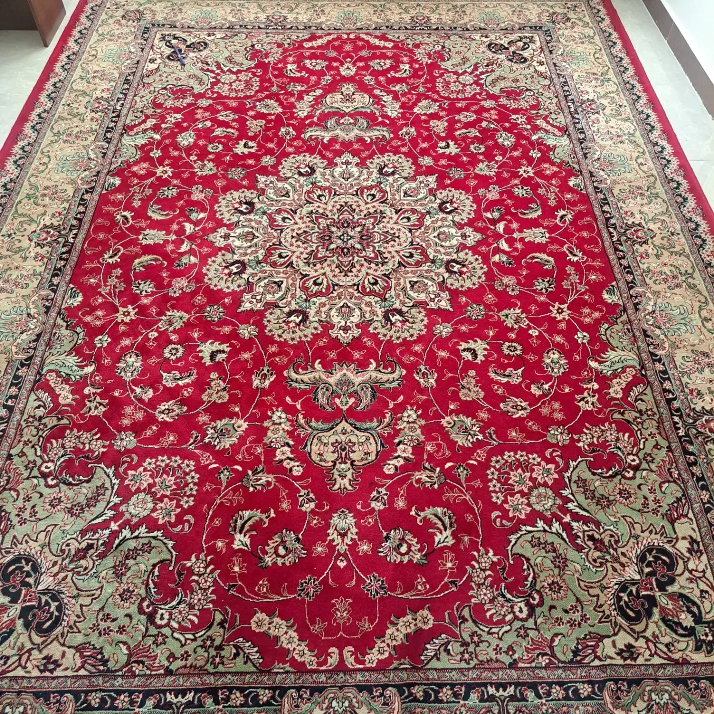 فرش طرح ترنج افشان ۹ متری|فرش|زنجان, |دیوار