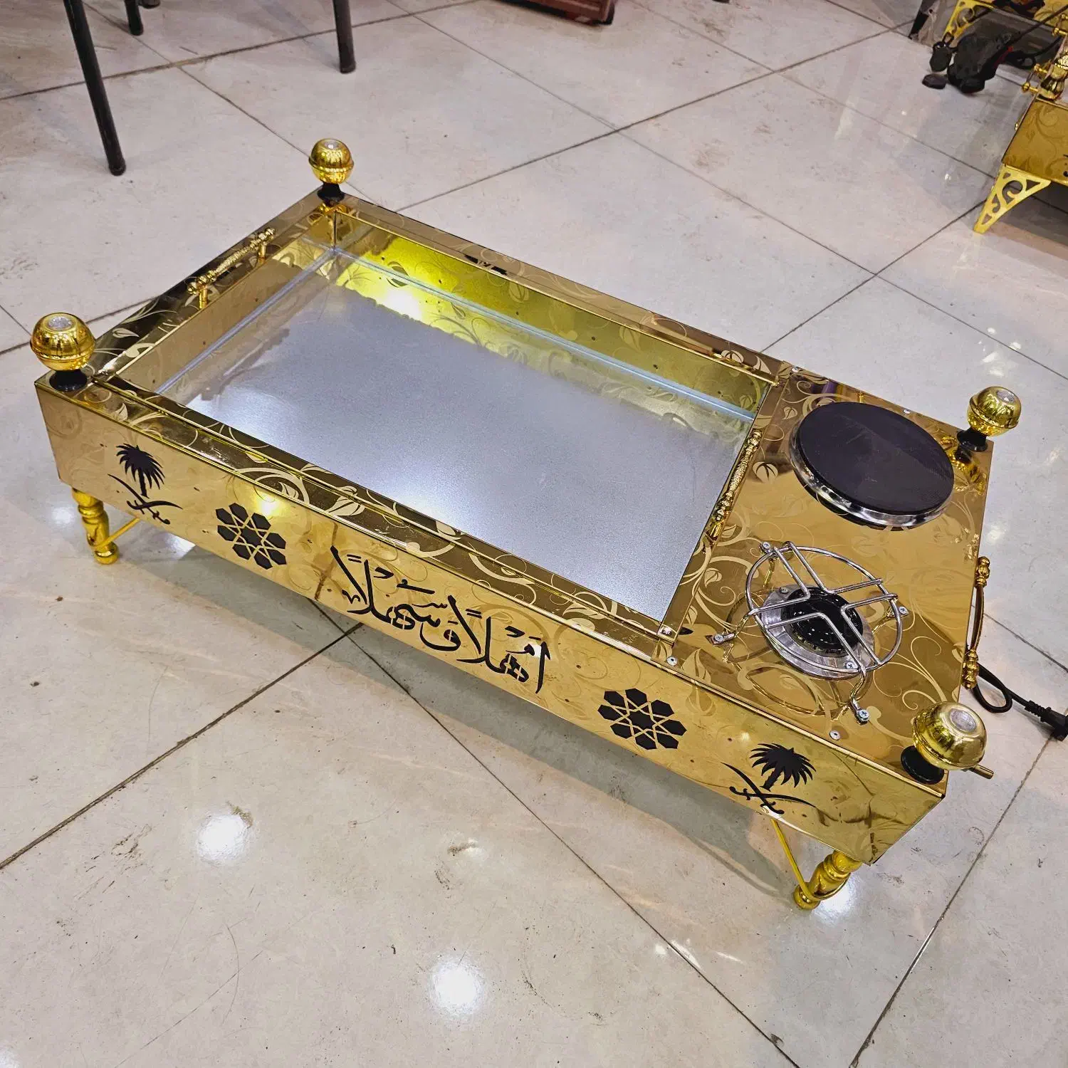 منقل استیل طلایی سه کاره|اجاق گاز و لوازم برقی پختوپز|اهواز, کوی علوی|دیوار