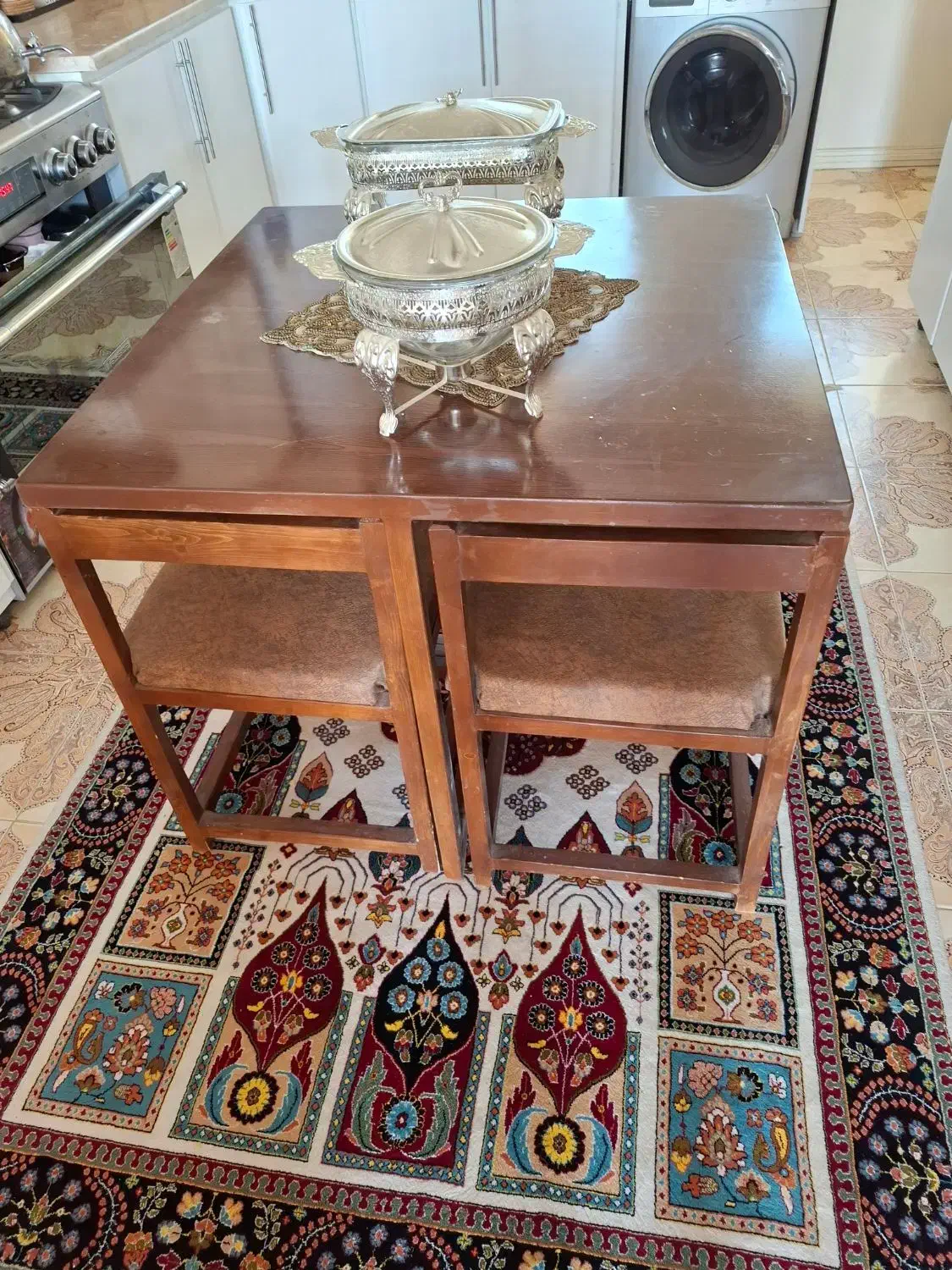 میز ناهارخوری کم جا|میز و صندلی غذاخوری|آباده, |دیوار