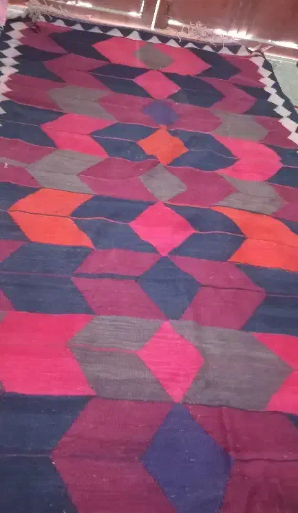 گلیم دست بافت|گلیم، جاجیم، گبه|خرم‌آباد, |دیوار