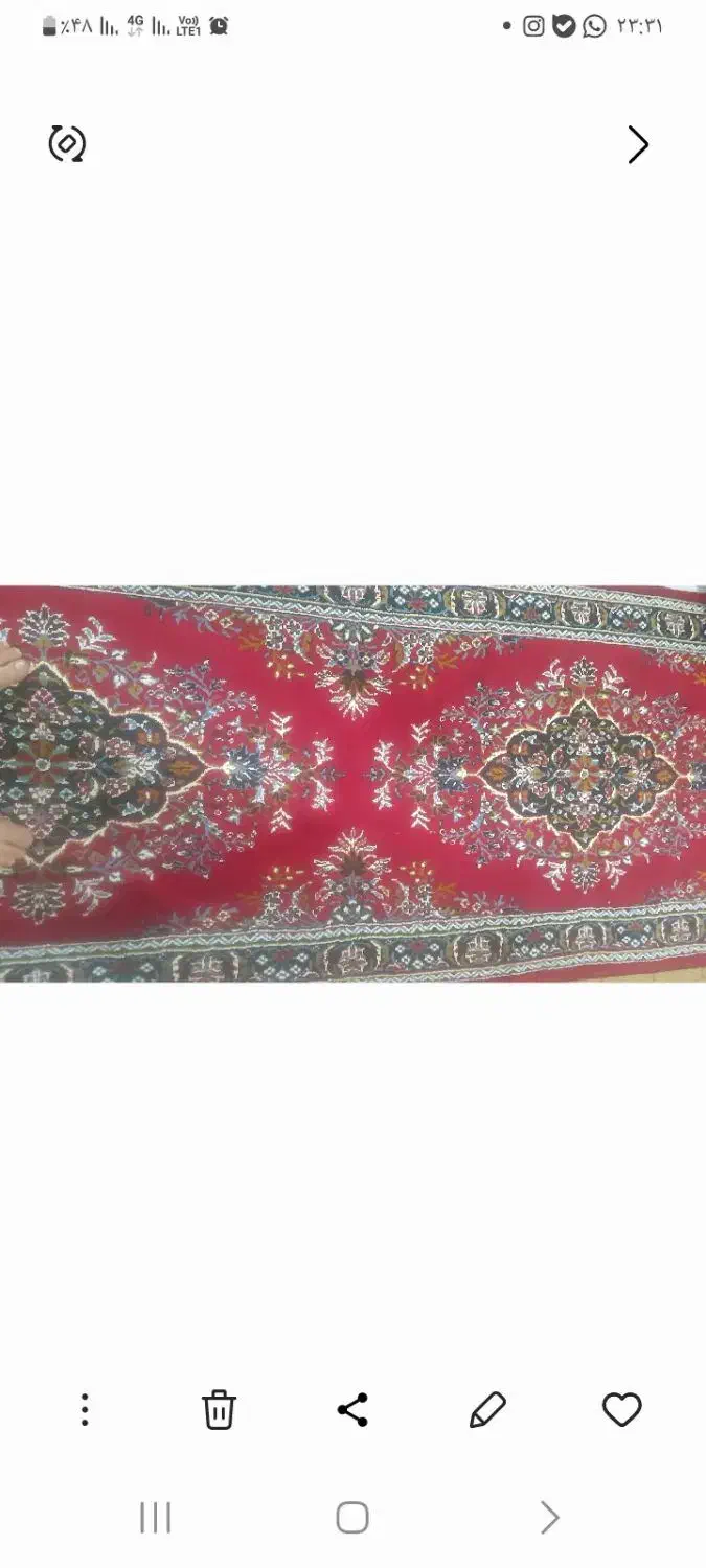 فرش کناره ماشینی عرض۹۵سانت طول۳مترو ۲۰|فرش|آبیک, |دیوار