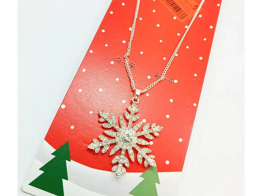 گردنبند زنجیری آویزدار دو ردیفه برف نگینی نقره ای|بدلیجات|رشت, بلوار گیلان|دیوار