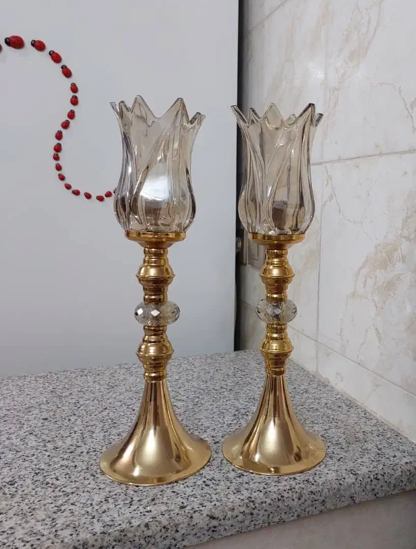 شمعدان لاله ای|لوستر و چراغ آویز|کرج, کرج نو|دیوار