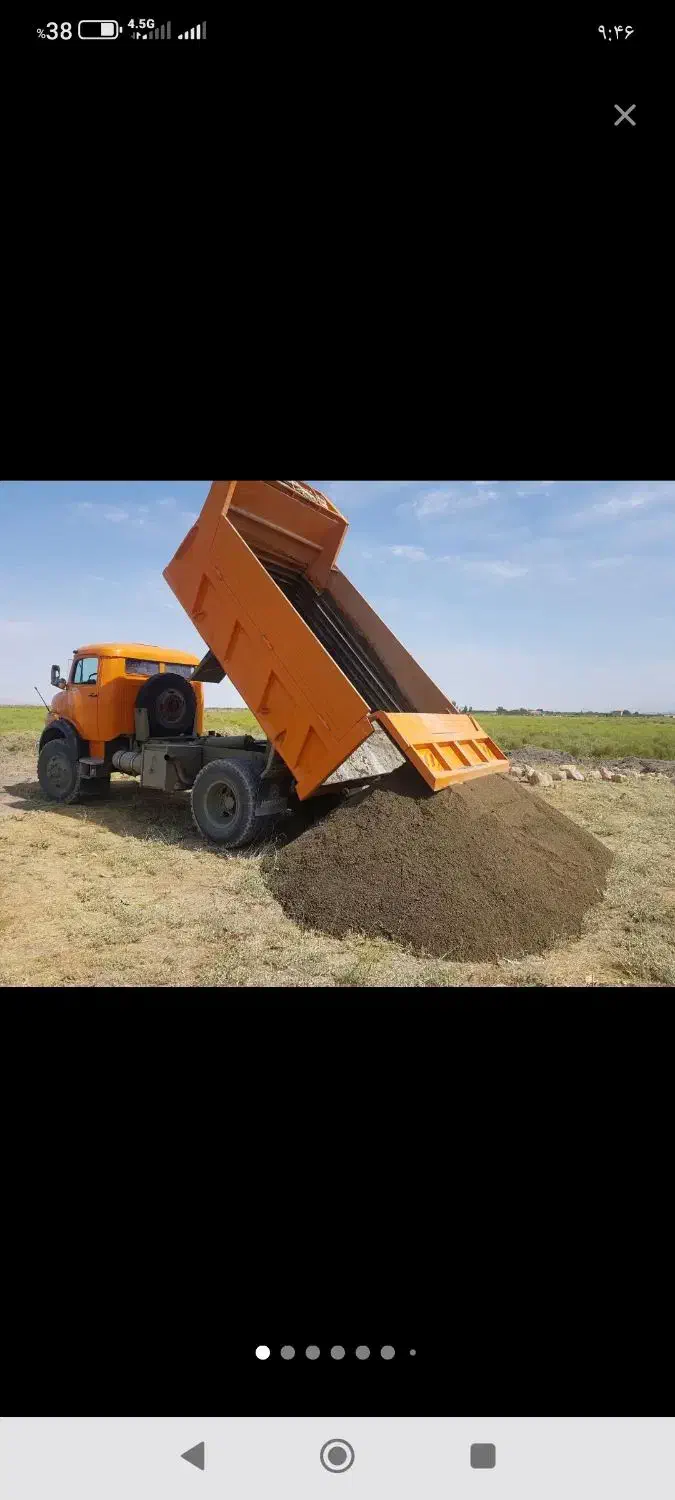 حمل انواع ماسه شسته شکسته ۰۶ خاک شن پوکه ماسه بادی|خدمات حمل و نقل|کرمانشاه, |دیوار