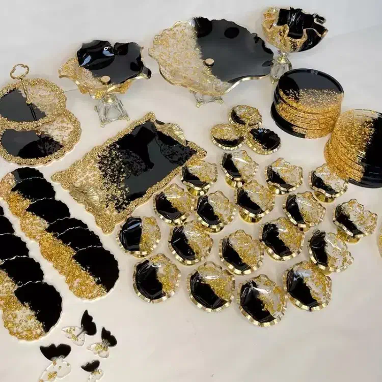 ست پذیرایی و هفت سین رزینی مخصوص شب یلدا و جهیزیه|ظروف سرو و پذیرایی|سپیدان, |دیوار