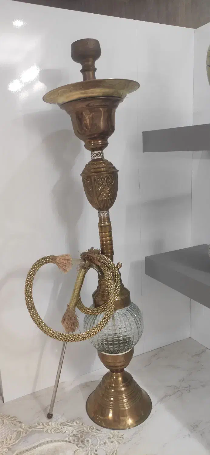 قلیان تنه برنجی|زیورآلات و اکسسوری|اصفهان, صدف|دیوار