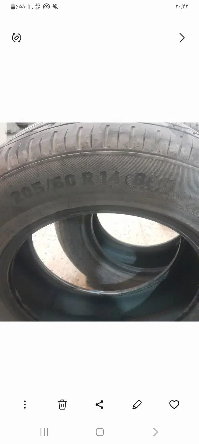 ۲عدد لاستیک کویر ۲۰۵ رینگ ۱۴|قطعات یدکی و لوازم جانبی|شازند, |دیوار