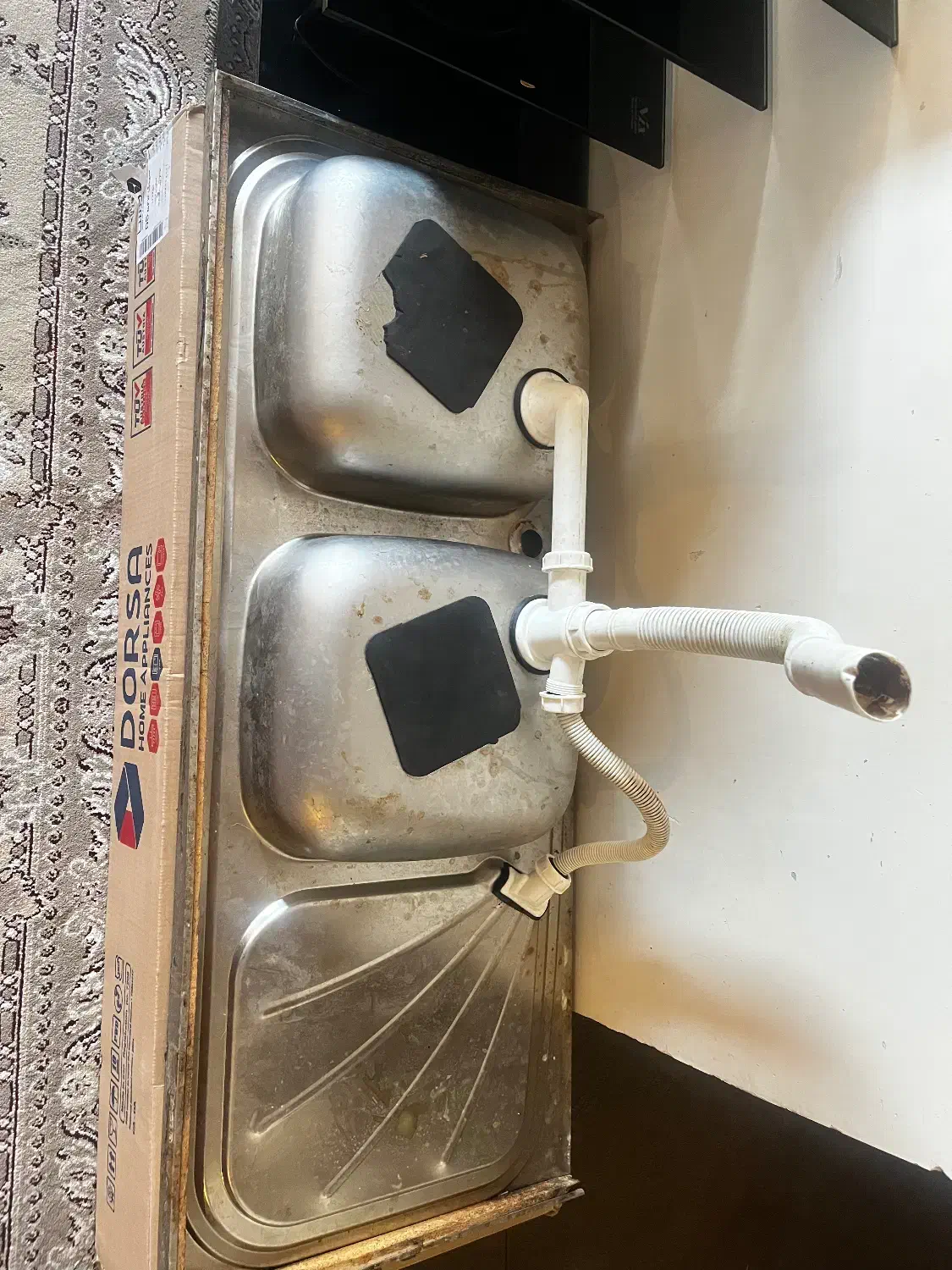 سینک ظرف شویی|آب‌چکان و نظم‌دهنده ظروف|فولادشهر, B6|دیوار