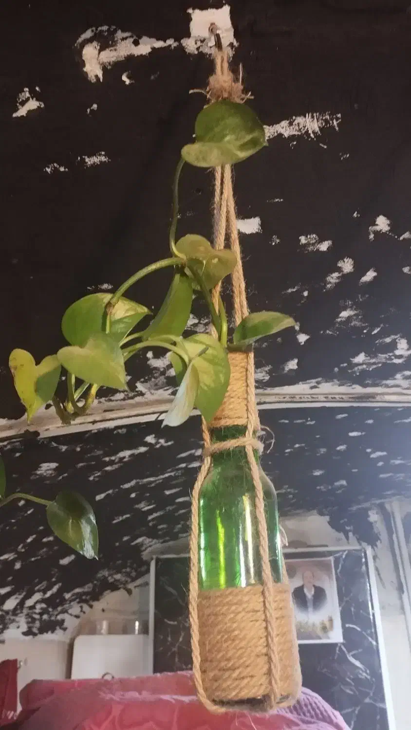 گلدان اویزی تزئینی وشیشه ای|صنایع دستی و سایر لوازم تزئینی|تفت, |دیوار