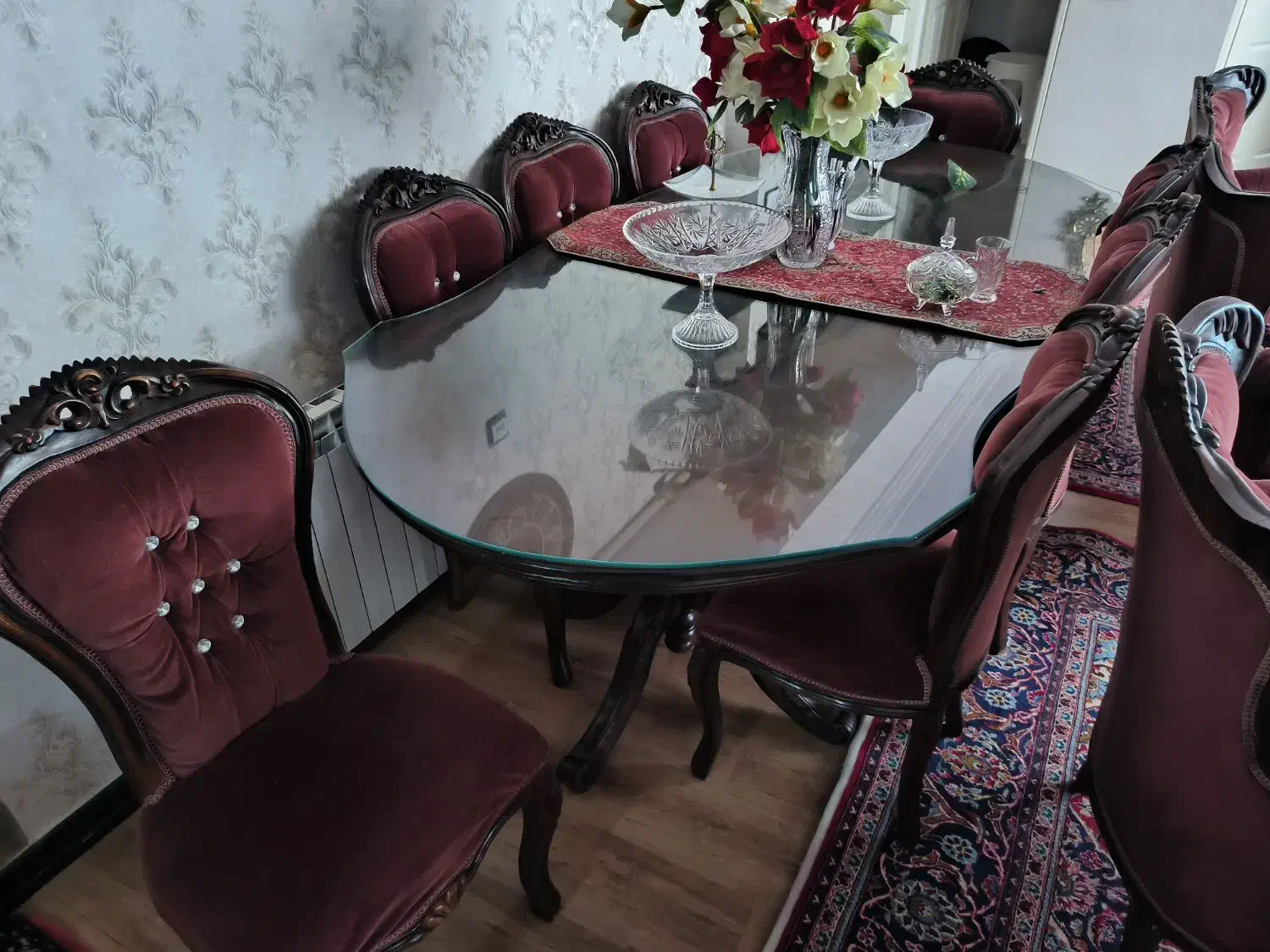 میز و صندلی غذاخوری 8نفره|میز و صندلی غذاخوری|همدان, |دیوار