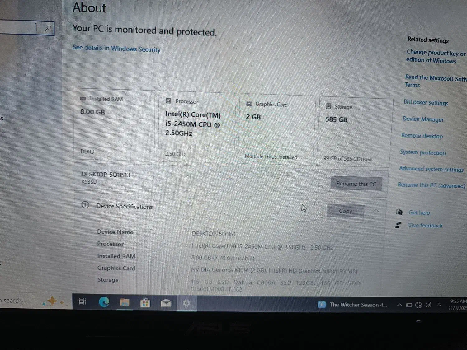 لب تاپ ایسوز صحیح سالم|رایانه همراه|اصفهان, نقش جهان|دیوار