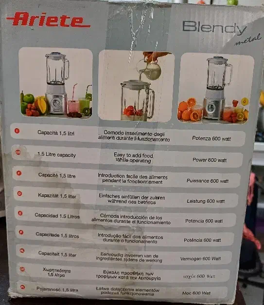 فروش مخلوطکن حرفهای Ariete مدل Blendy Metal|آبمیوهگیر و آبمرکباتگیر|پردیس, فاز ۲|دیوار