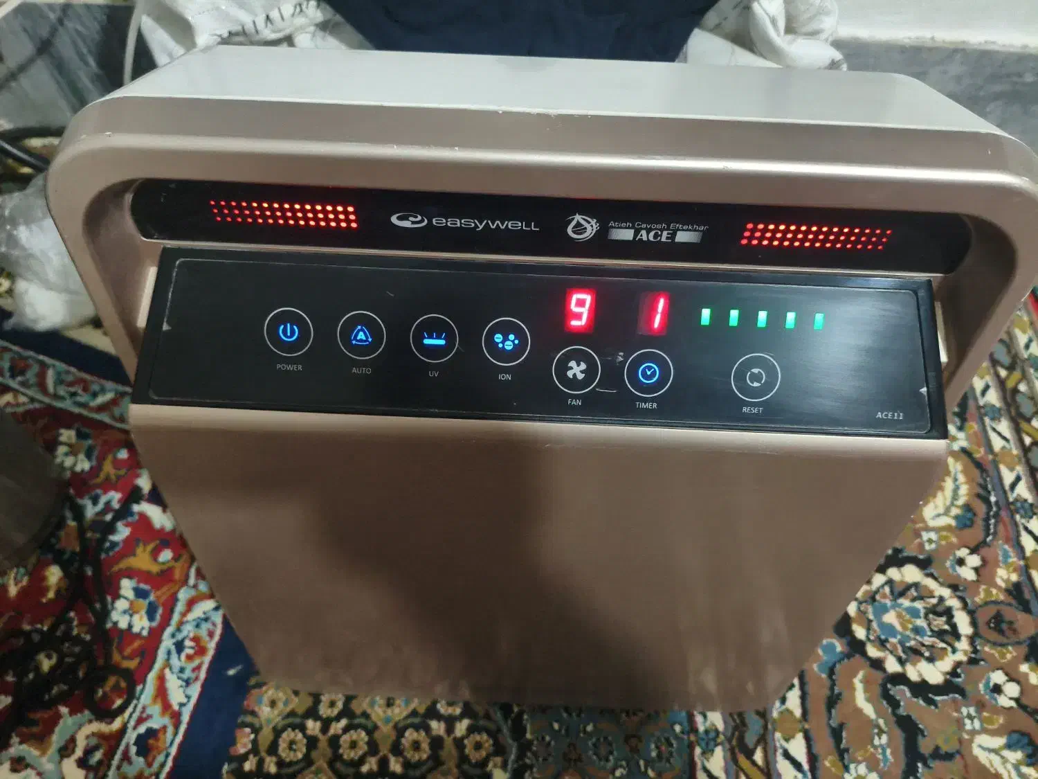 دستگاه تصفیه هوای ایزی ول ساخت تایوان مدل ACE11|پنکه و تصفیه‌کنندهٔ هوا|الشتر, |دیوار