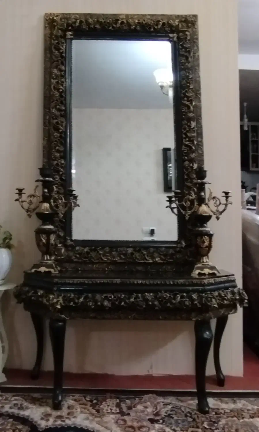 آینه شمعدان|آینه|اسلام‌شهر, زرافشان|دیوار