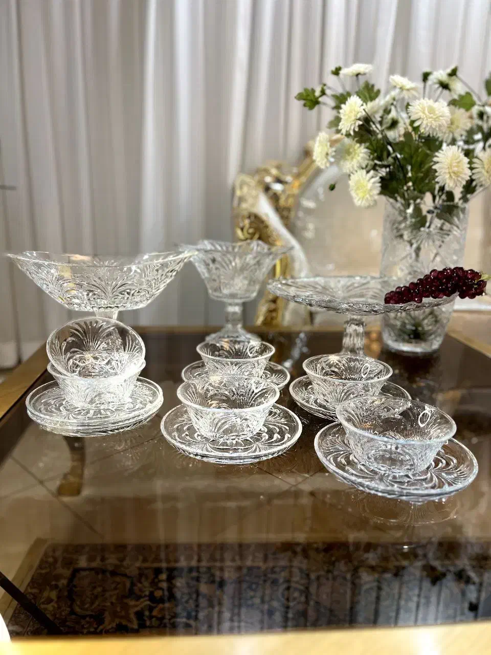 سرویس ۱۲ نفره کریستال آدریا ژاپن|صنایع دستی و سایر لوازم تزئینی|مشهد, آزادشهر|دیوار