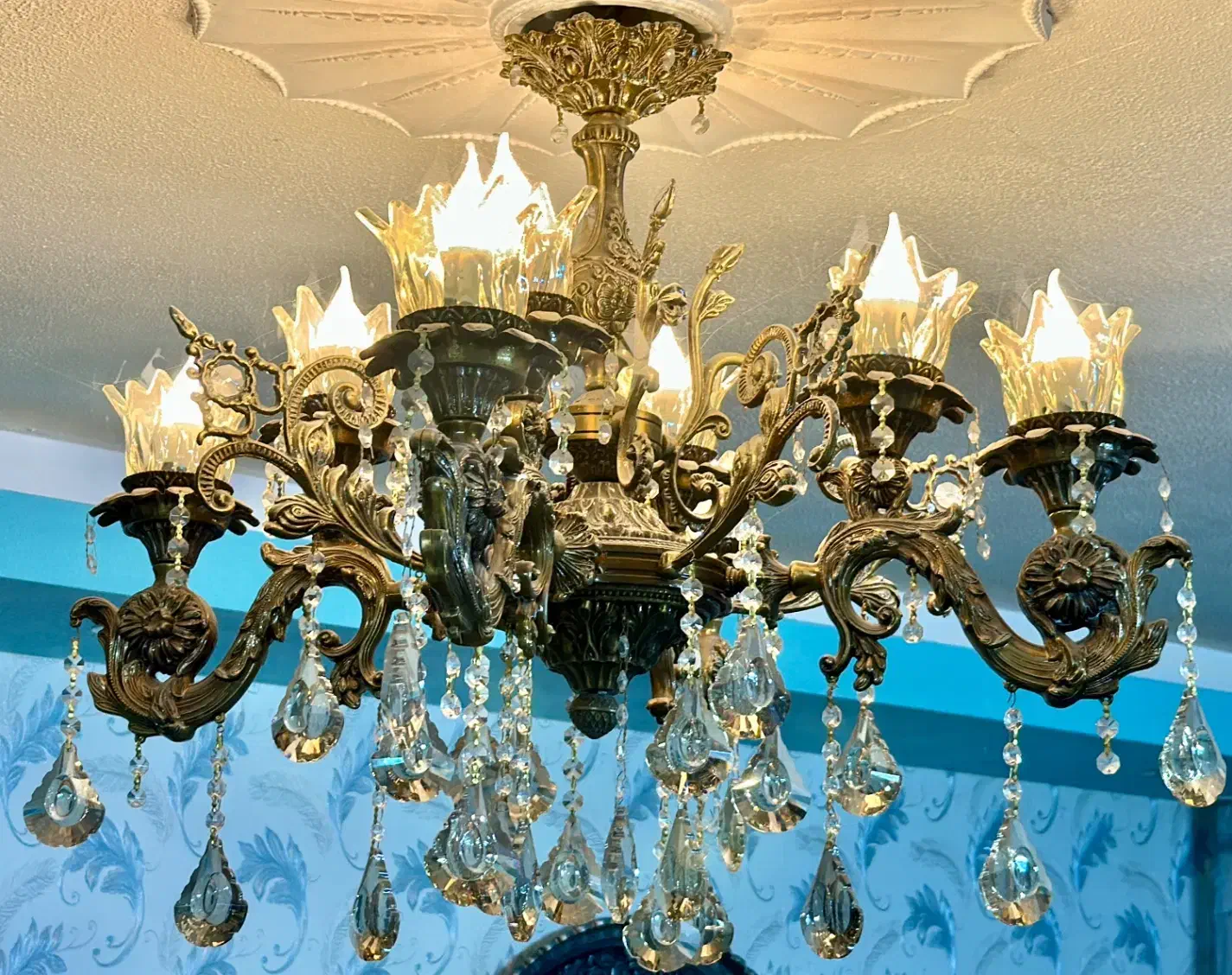 لوستر ۸شاخه|لوستر و چراغ آویز|الیگودرز, |دیوار