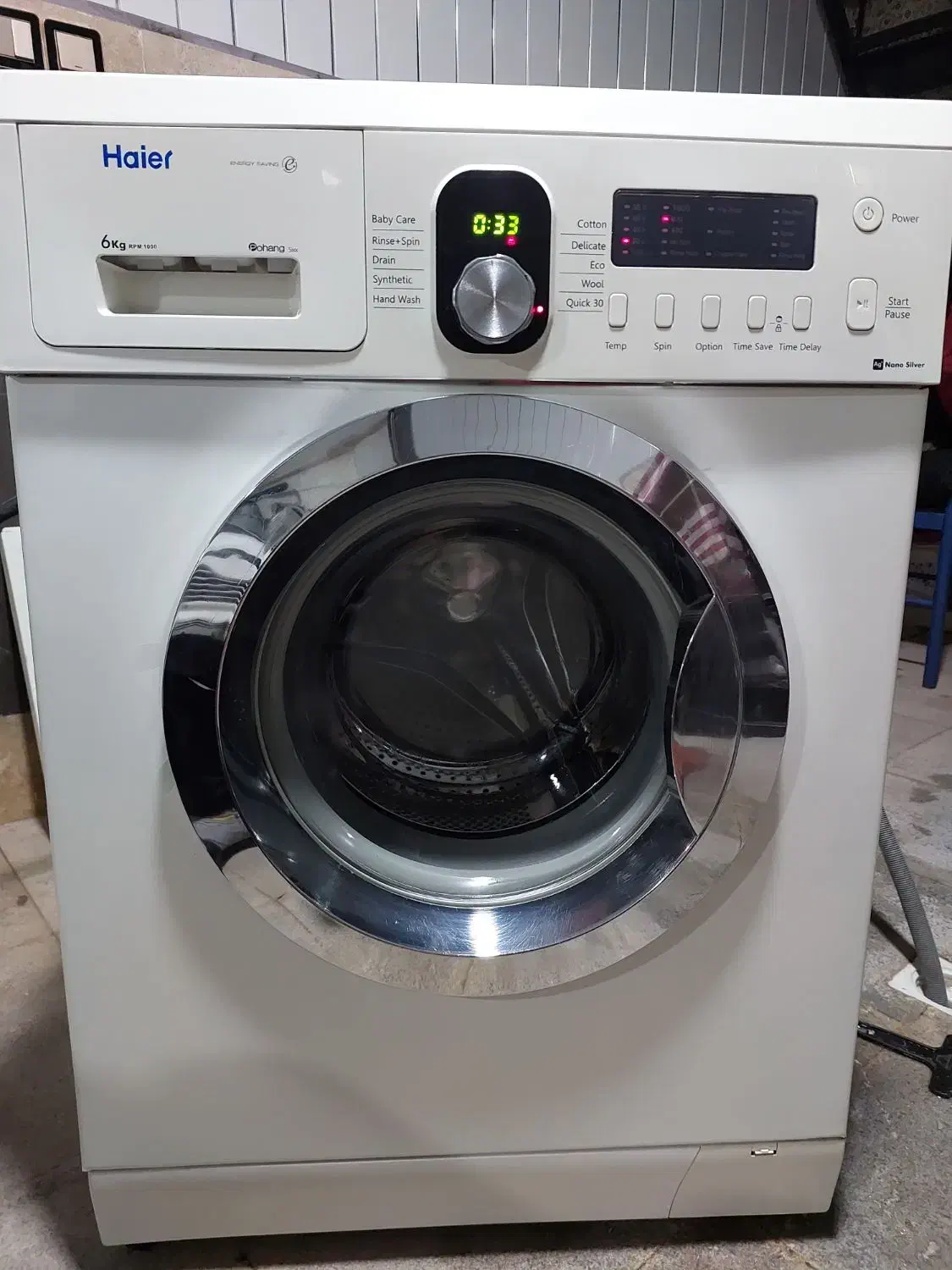 حایر ۶ کیلویی تمام اتوماتیک صحیح و سالم کم کارکرد|ماشین لباسشویی و خشک‌کن لباس|اردبیل, |دیوار