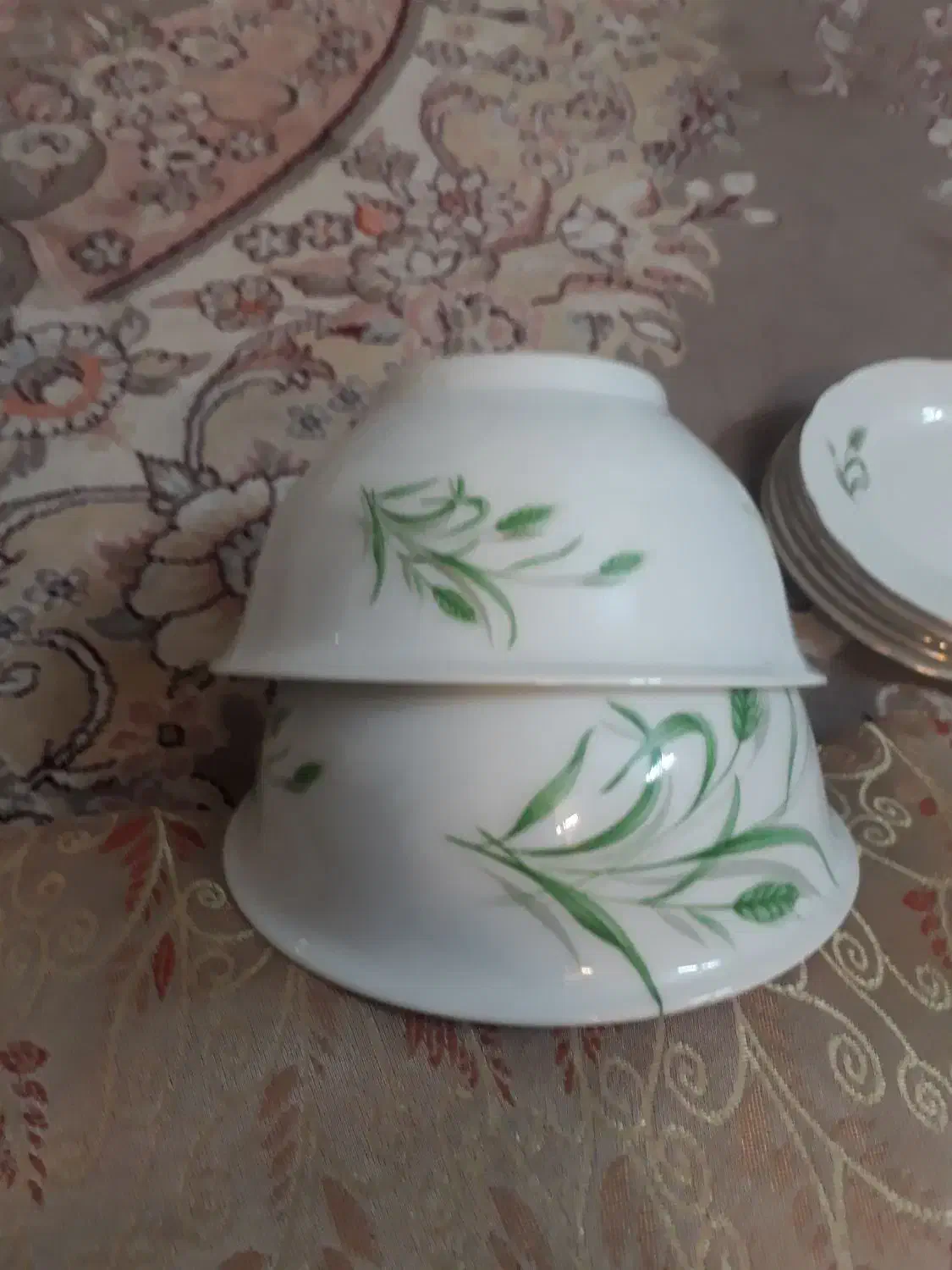 ظروف گل گندمی ژاپنی قدیمی بشقاب گل ویکتوریا فرانسه|ظروف سرو و پذیرایی|یزد, |دیوار