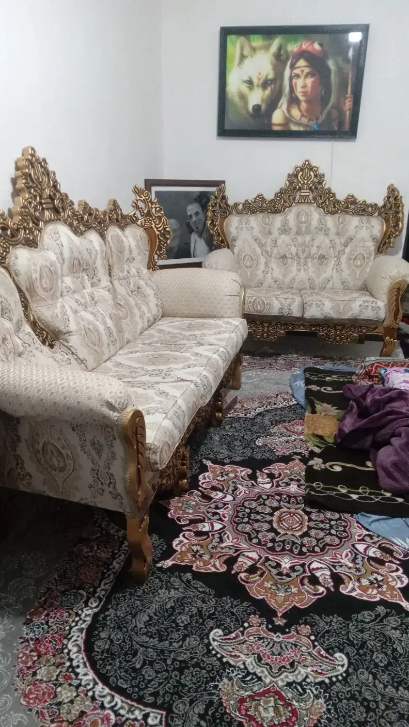 مبل سلطنتی ۷نفره|مبلمان خانگی و میز عسلی|شهریار, ابراهیمآباد|دیوار