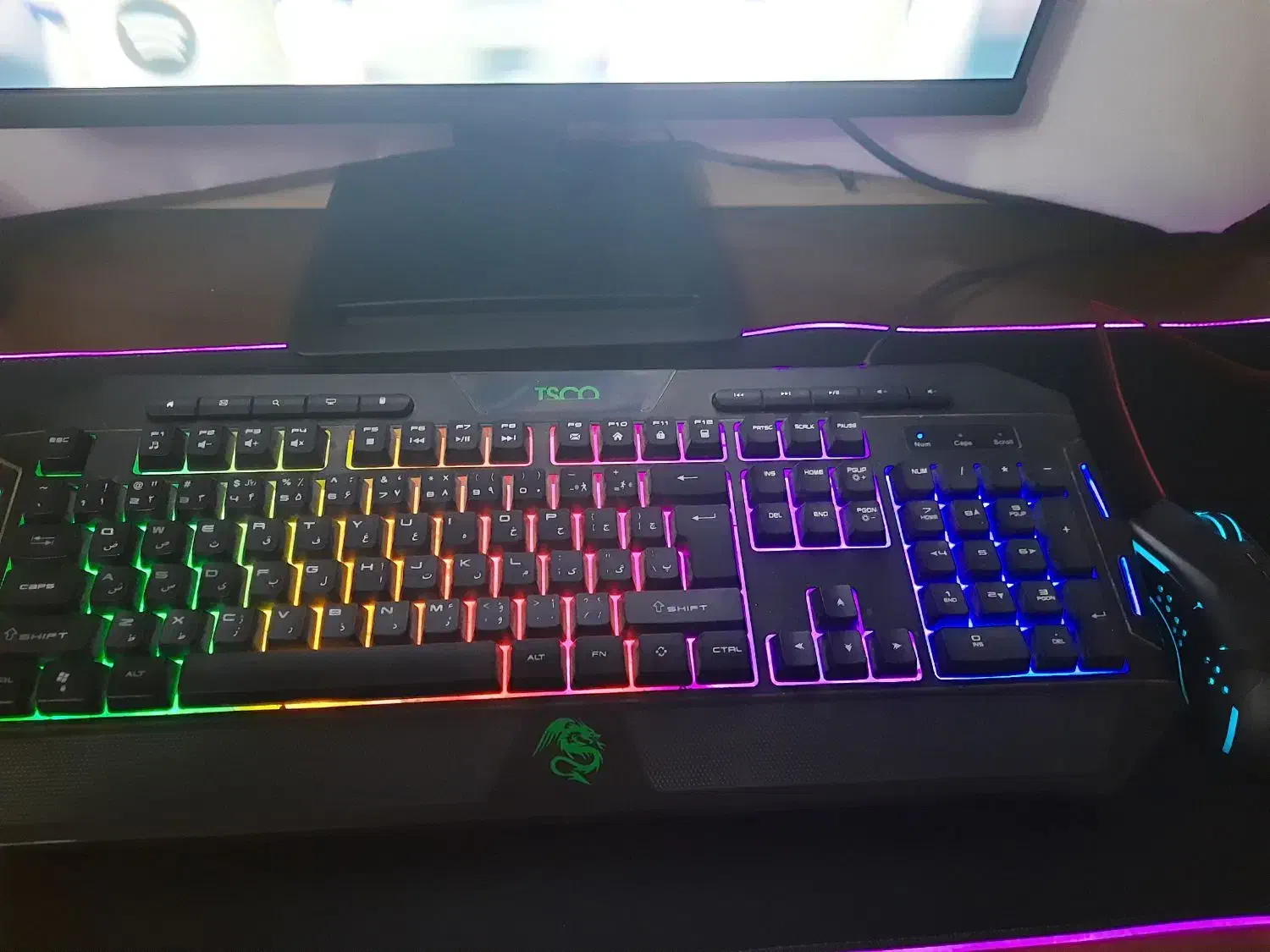 کیبورد گیمینگ تسکو کم کار|قطعات و لوازم جانبی رایانه|قائن, |دیوار