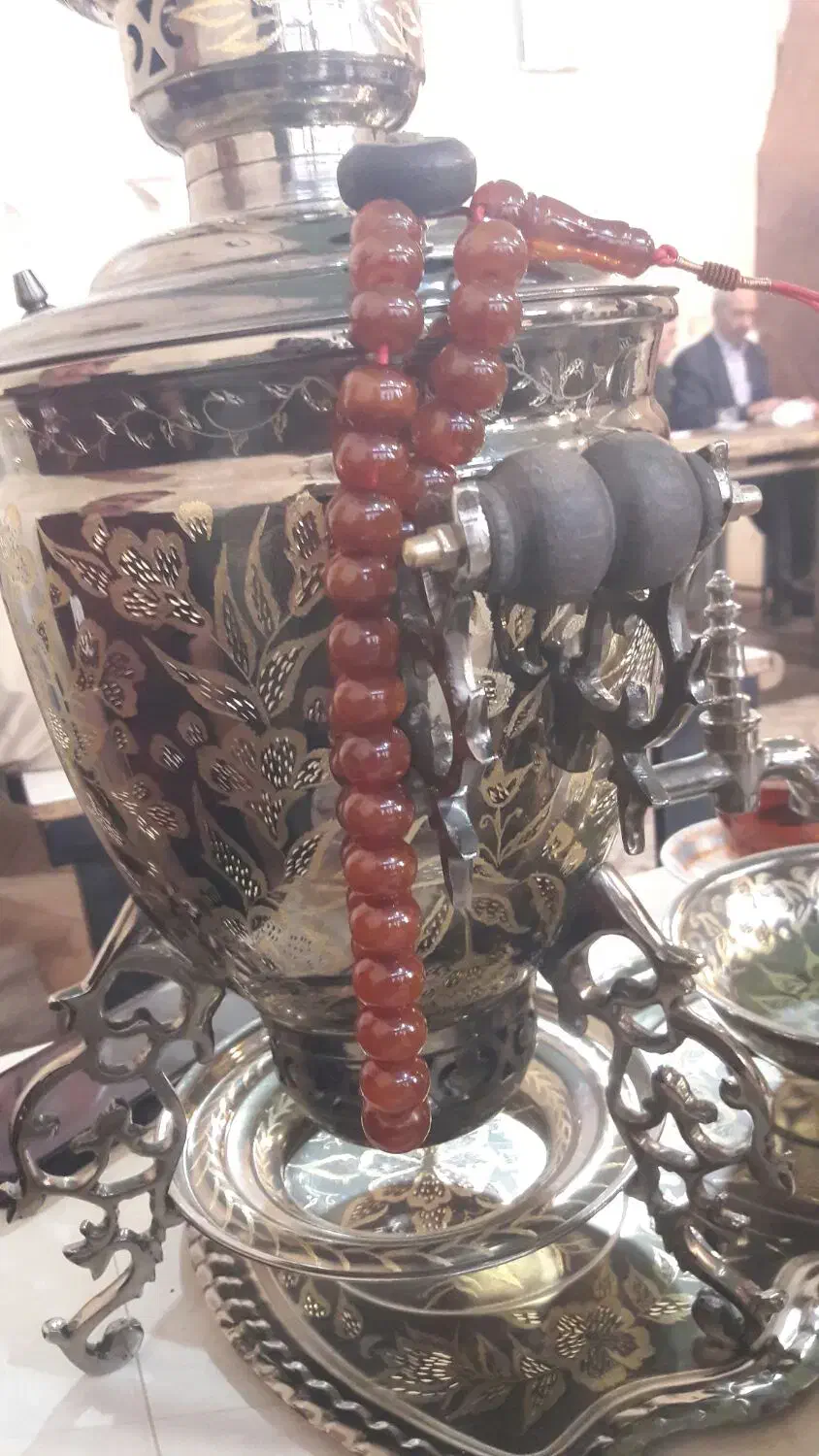 تسبح کهربای اصل ۳۳ دونی|کلکسیون اشیاء عتیقه|نقده, |دیوار