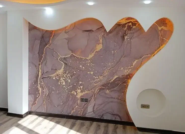 نصاب و نصب کاغذ دیواری ماربل شیت ترموال|خدمات پیشه و مهارت|خرمآباد, |دیوار