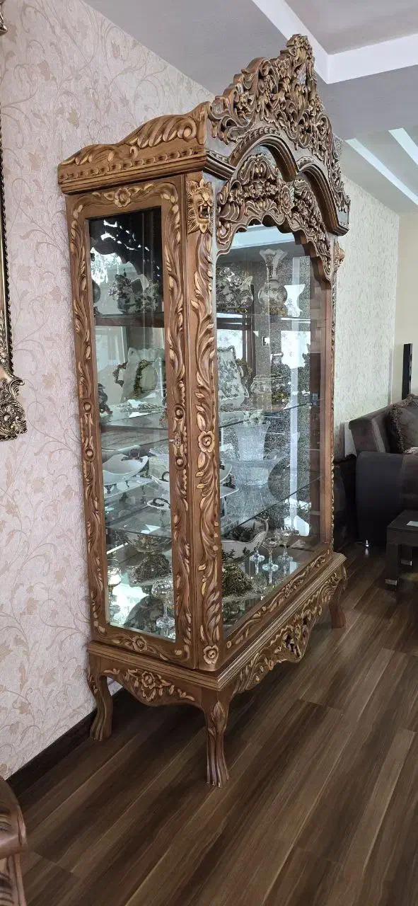 بوفه چوبی منبت کاری شده باچوب توت|بوفه، ویترین، کنسول|تبریز, |دیوار