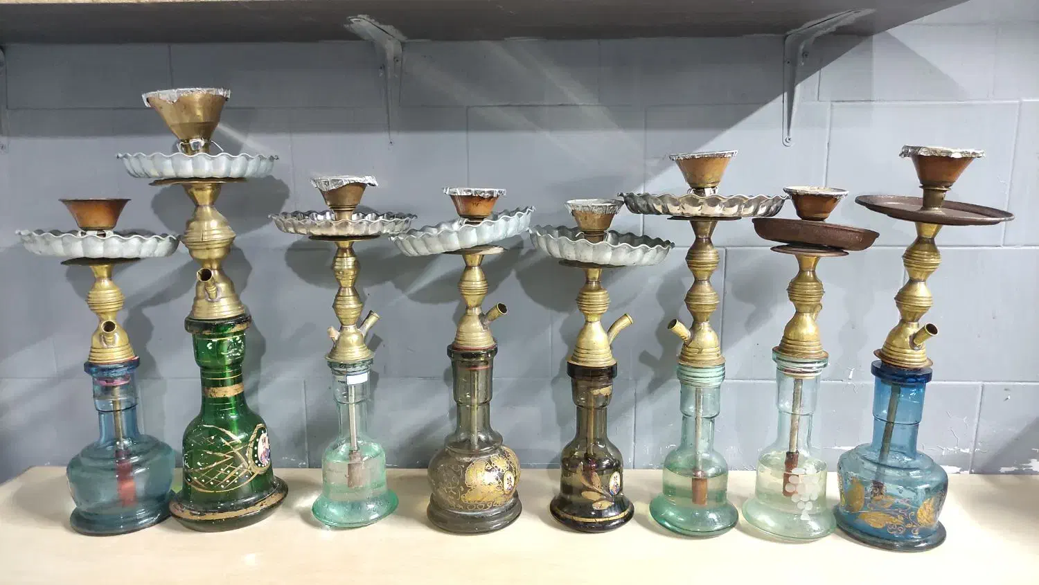 تعدادی قلیان برنجی قهوه خانه|کلکسیون و سرگرمی|لنگرود, |دیوار