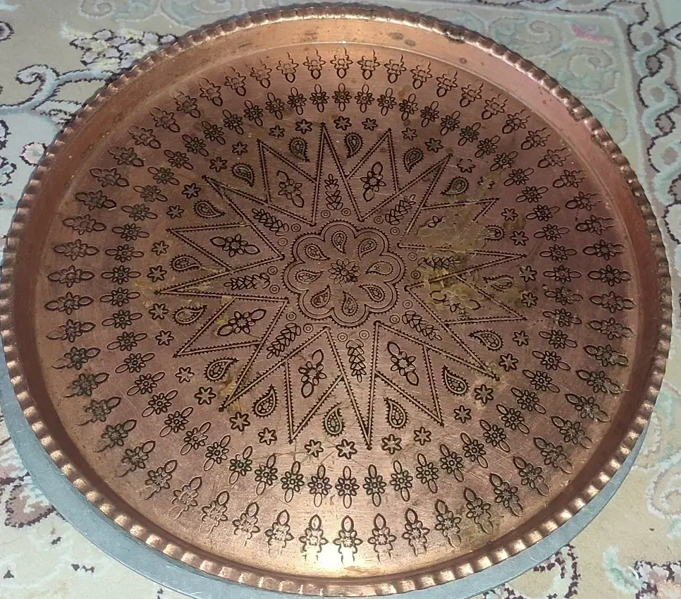 سینی مـسی|کلکسیون اشیاء عتیقه|ایرانشهر, |دیوار