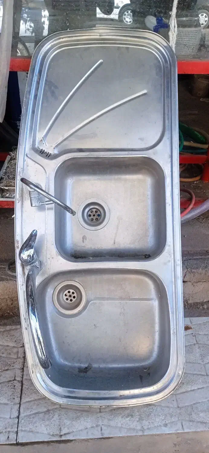 سینگ دوقلو ظرفشویی|مصالح و تجهیزات ساختمان|زرند, |دیوار