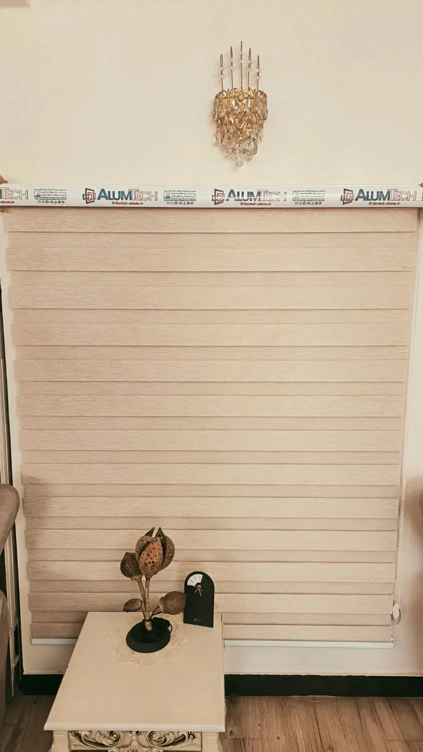 پرده زبرا کرم رنگ آماده تحویل|پرده، رانر، رومیزی|کرج, ساماندهی|دیوار