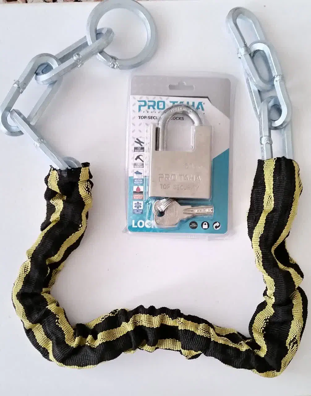 قفل و زنجیر فولادی|دوچرخه، اسکیت، اسکوتر|هشتگرد, شهرک بعثت|دیوار