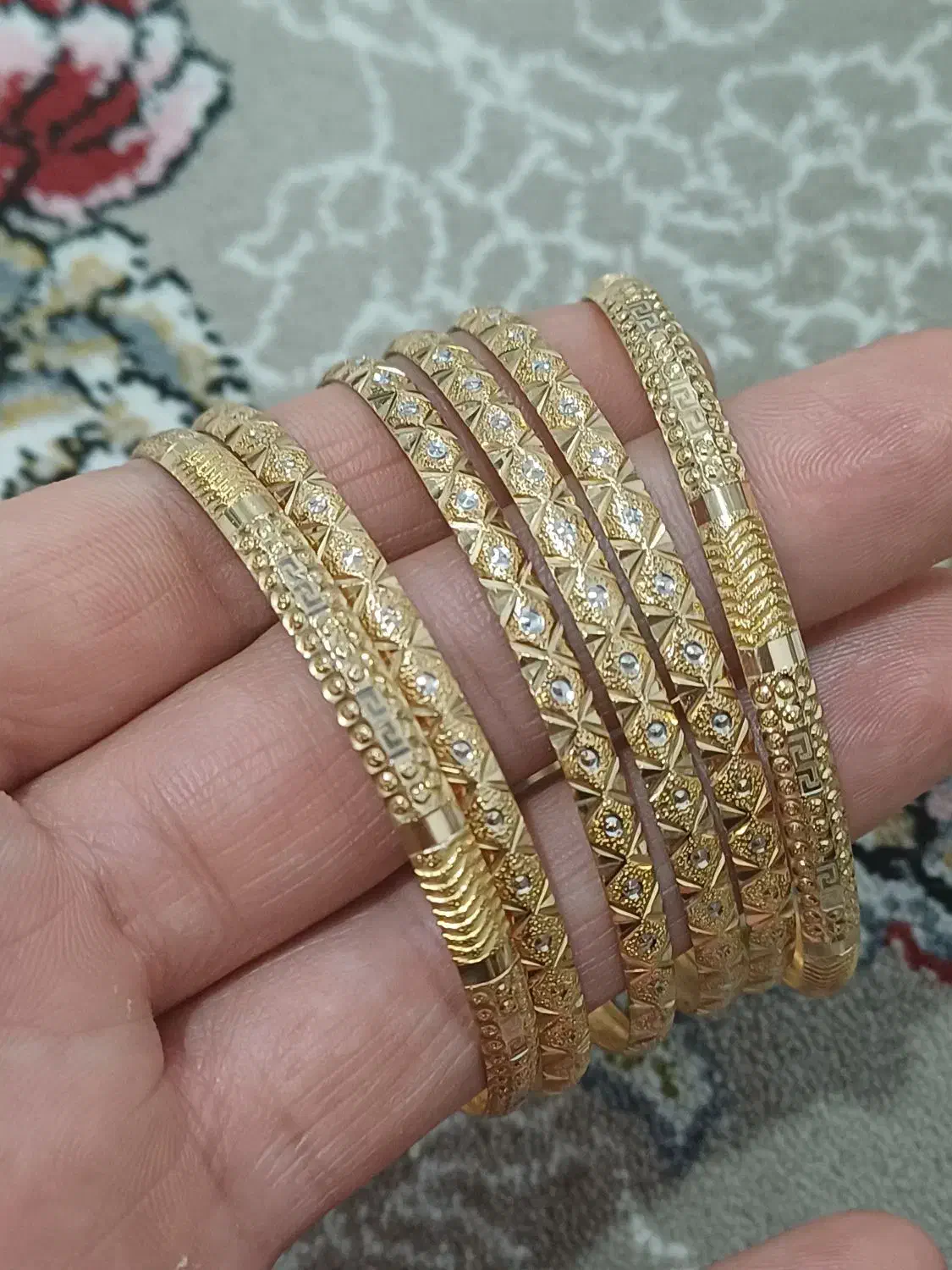 فروش ۶ عدد النگو طلا شماره ۲|جواهرات|سقز, |دیوار