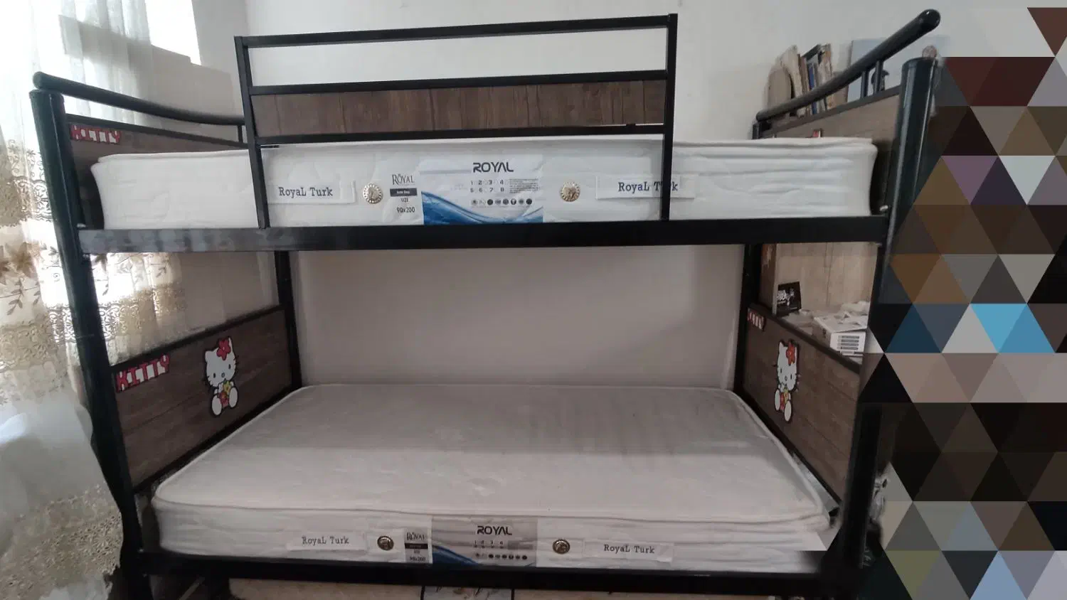 تخت خواب  دو طبقه با تشک مناسب کودک و نوجوان|تخت و سرویس خواب|تهران, ارجمندی راد|دیوار