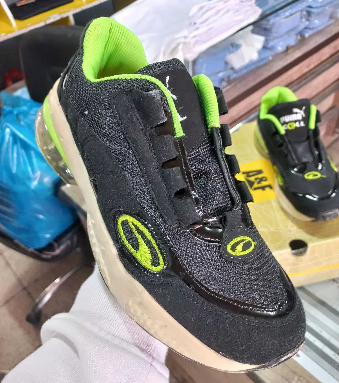 کفش پوما مشکی سبز|کیف، کفش، کمربند|گرمسار, |دیوار