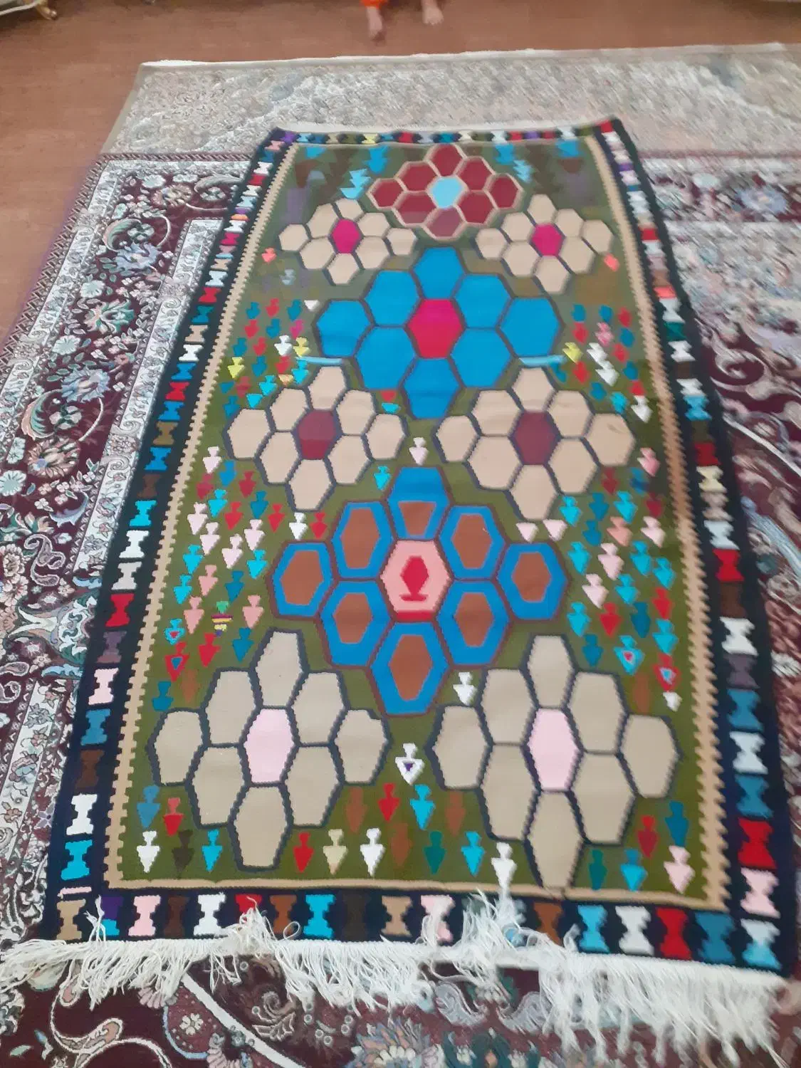 گلیم دستبافت نو|گلیم، جاجیم، گبه|اردبیل, |دیوار