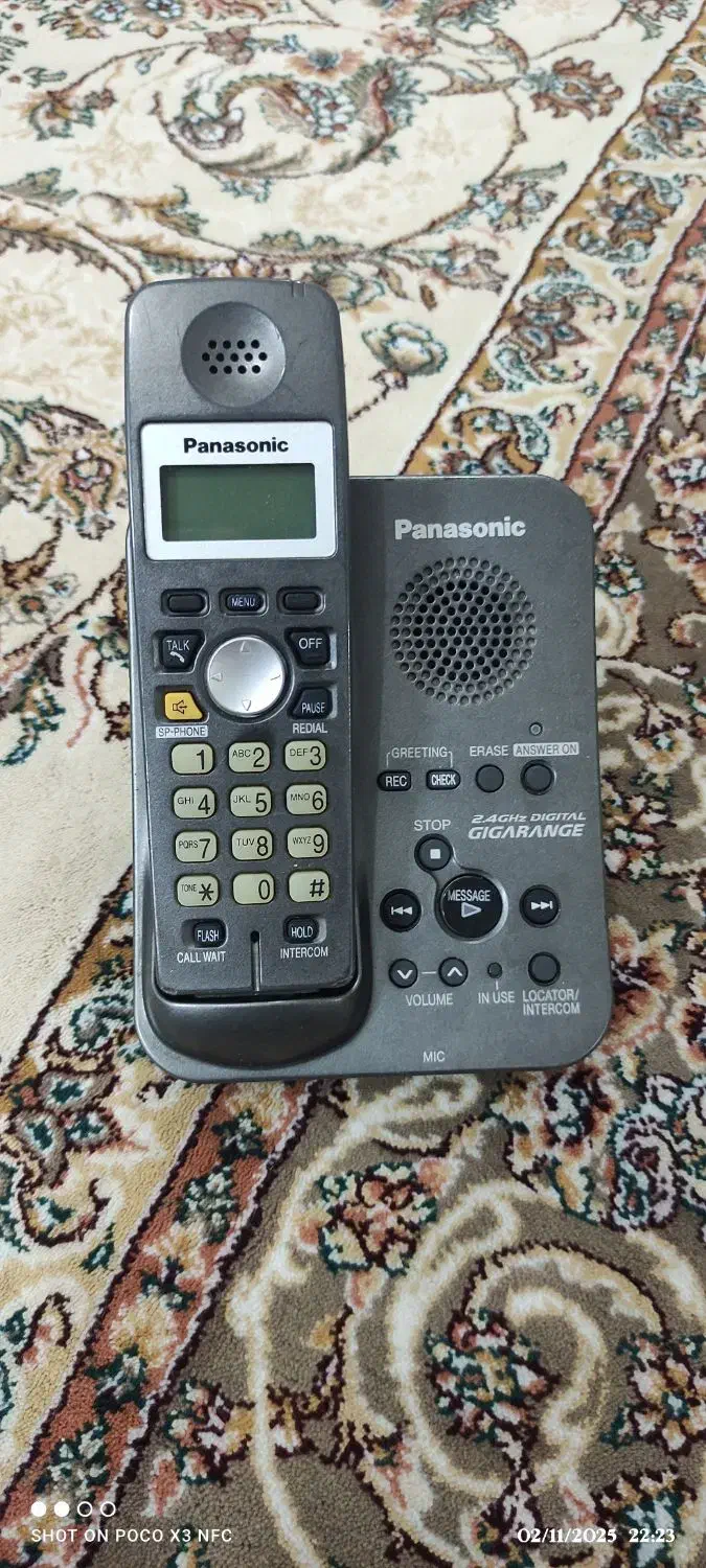 گوشی بیسیم منشی دار پاناسونیک|تلفن رومیزی|محمدیه-قزوین, |دیوار