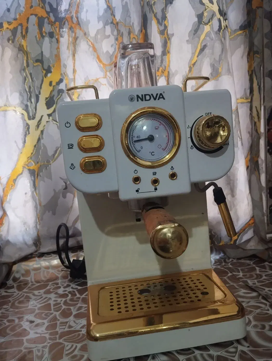 قهوه ساز سفید طلایی 5500|سماور، چای‌ساز، قهوه‌ساز|مشهد, شهید علی محمدی|دیوار