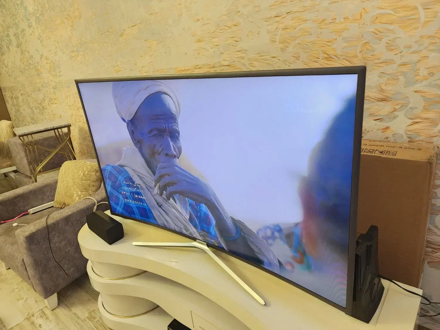 تلویزیون منحنی ۵۵ اینچ سامسونگ اصل کره فول uhd|تلویزیون و پروژکتور|رشت, رشتیان|دیوار