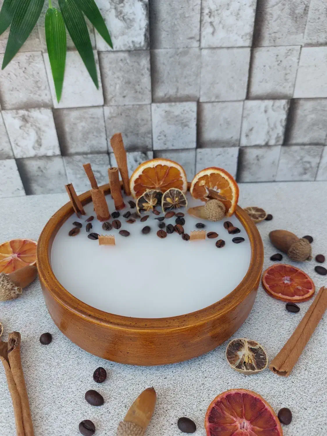 شمع جذاب پاییزی|صنایع دستی و سایر لوازم تزئینی|مبارکه, |دیوار