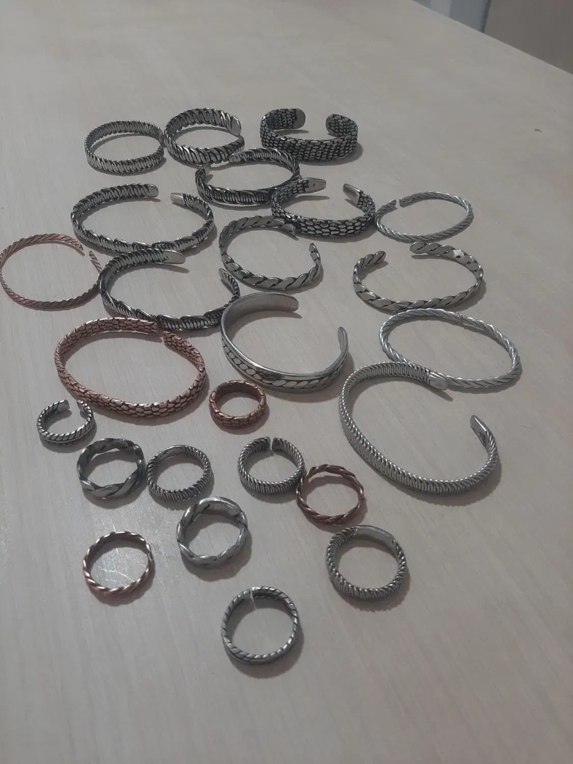 دستبند دخترونه استیل مس وبرنج نقره|بدلیجات|پرند, فاز ۵|دیوار