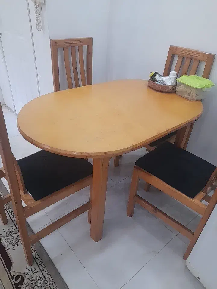 میز نهار خوری ۴نفره|میز و صندلی غذاخوری|لنگرود, |دیوار