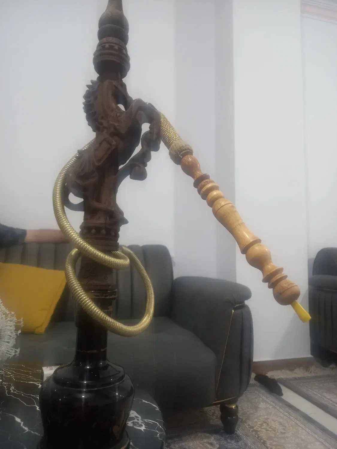 یک عدد قلیان چوبی|صنایع دستی و سایر لوازم تزئینی|رباط‌کریم, انجم آباد|دیوار