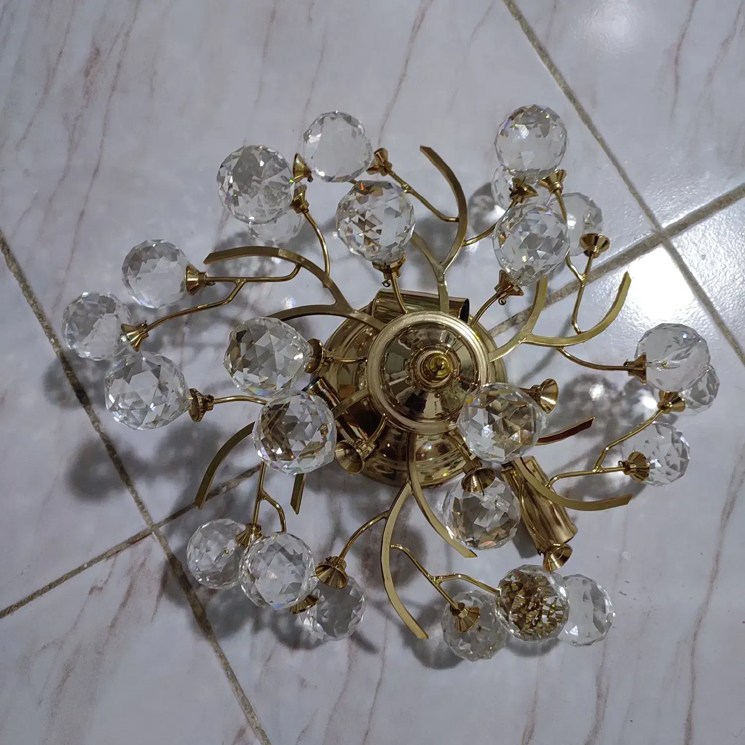 لوستر کریستالی|لوستر و چراغ آویز|همدان, |دیوار