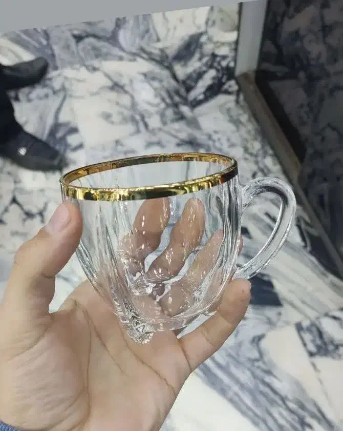 فنجان لب طلایی فنجون لب طلا فرانسه لیوان استکان|ظروف سرو و پذیرایی|قم, محمد آباد|دیوار