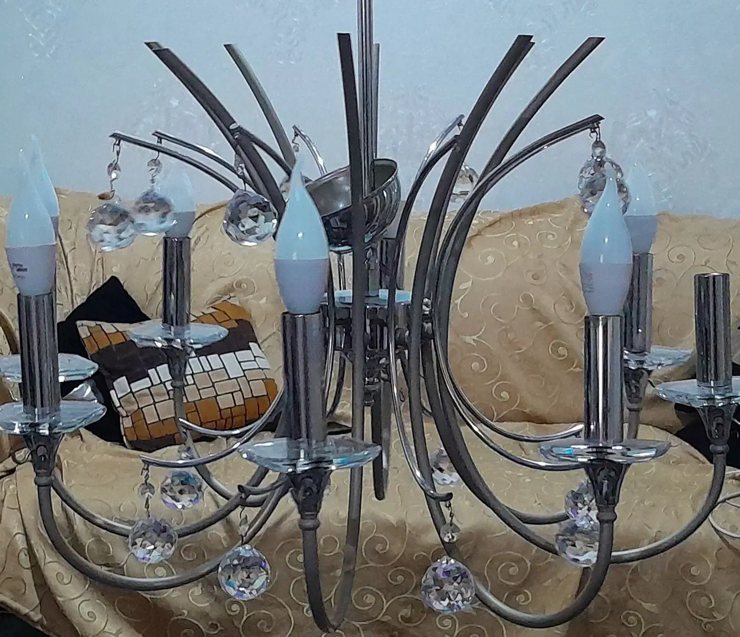 لوستر 8 شاخه|لوستر و چراغ آویز|نسیم‌شهر, |دیوار