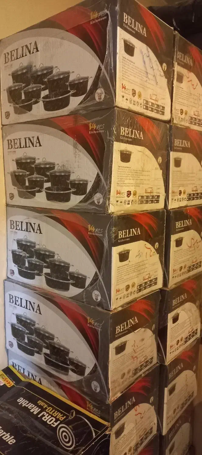 قابلمه 14پارچه ماربل گلدانی لیومکس (۶قابلمه+۲تابه)|ظروف پختوپز|مشهد, هفت تیر (آب و برق)|دیوار