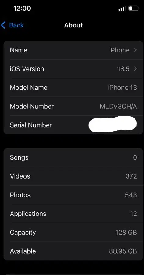 آیفون ۱۳نرمال ۱۲۸ رنگ سفید|موبایل|بهارستان, |دیوار
